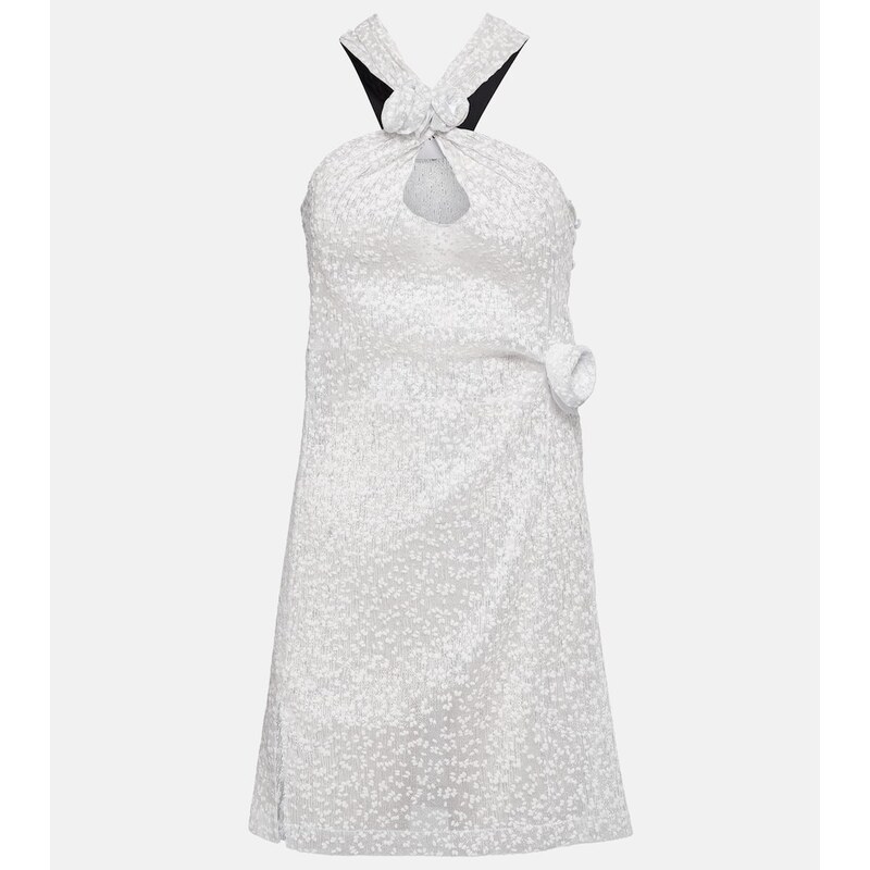 Coperni Embellished halterneck minidress