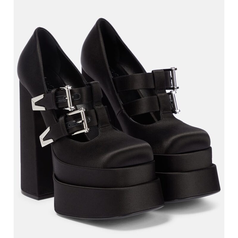 Versace Medusa Aevitas satin platform pumps