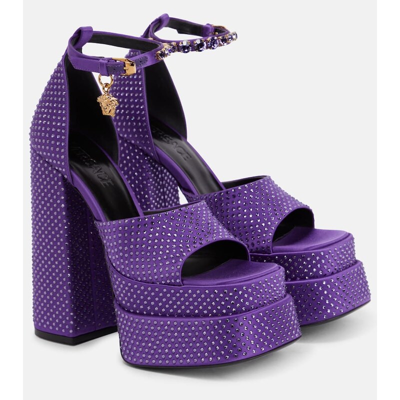 Versace Medusa Aevitas embellished platform sandals