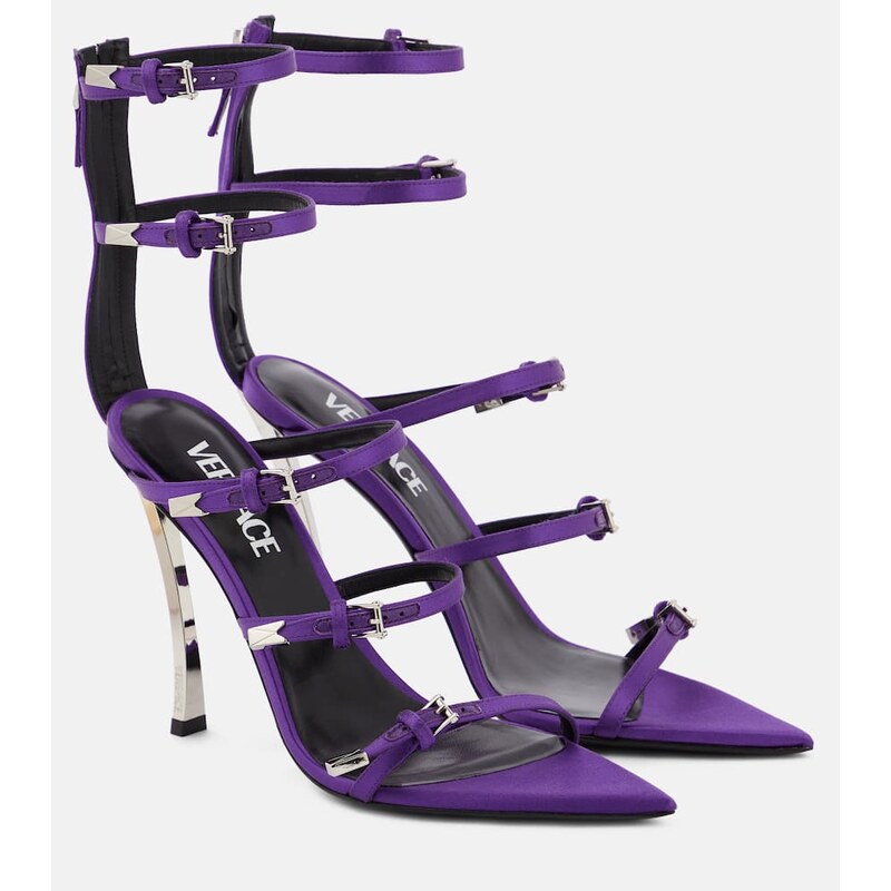 Dámské sandály Versace Pin-Point v tmavě orchideové barvě