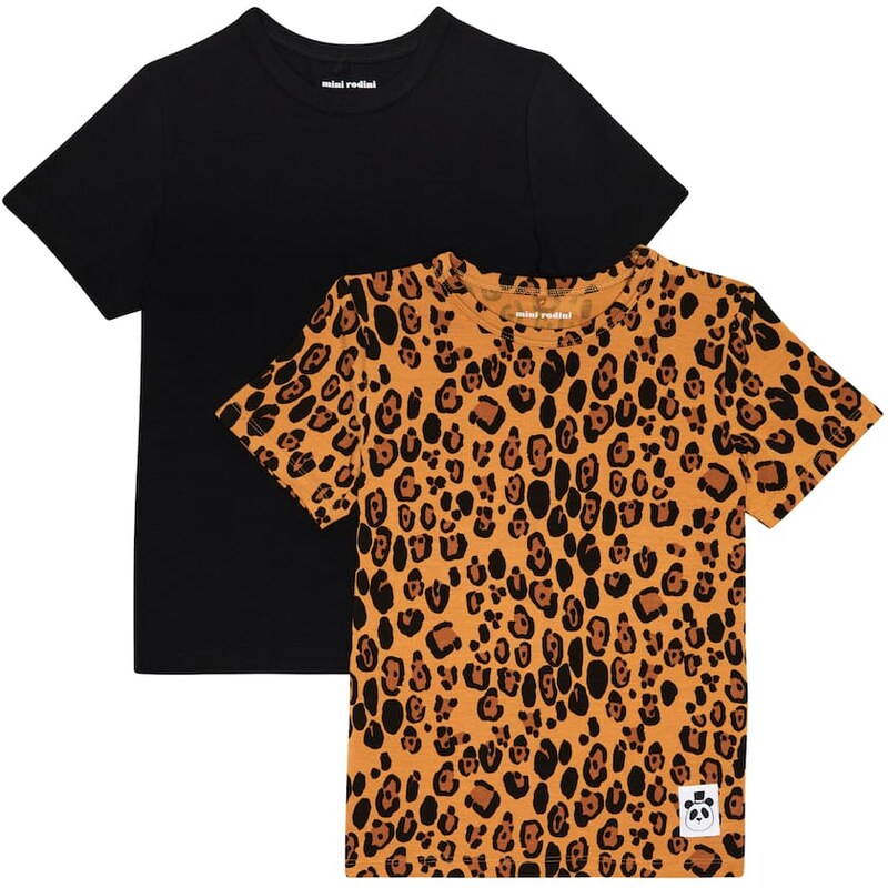 Mini Rodini Basic Leopard set of 2 jersey T-shirts