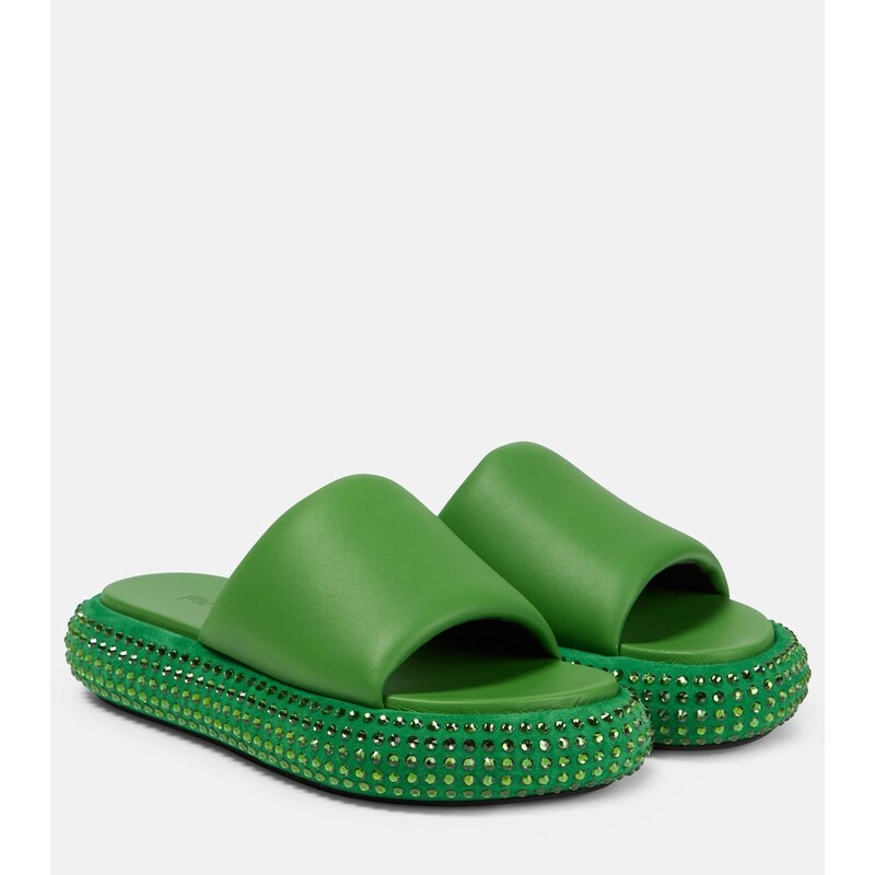 JW Anderson Embellished leather slides
