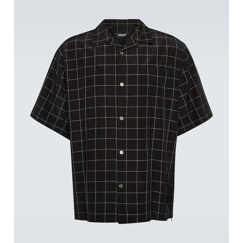 Undercover Checked silk-blend shirt