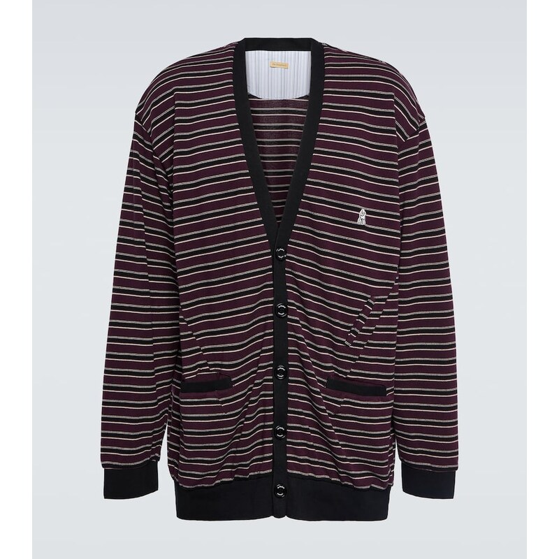 Undercover Striped cotton cardigan