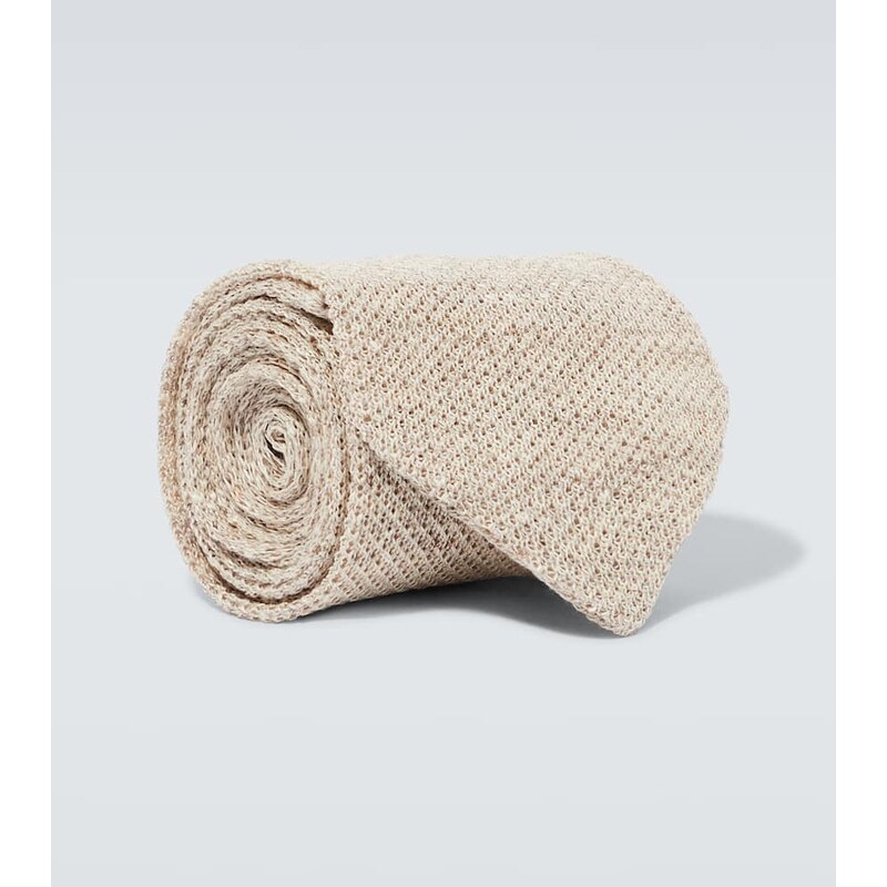Thom Sweeney Linen knit tie