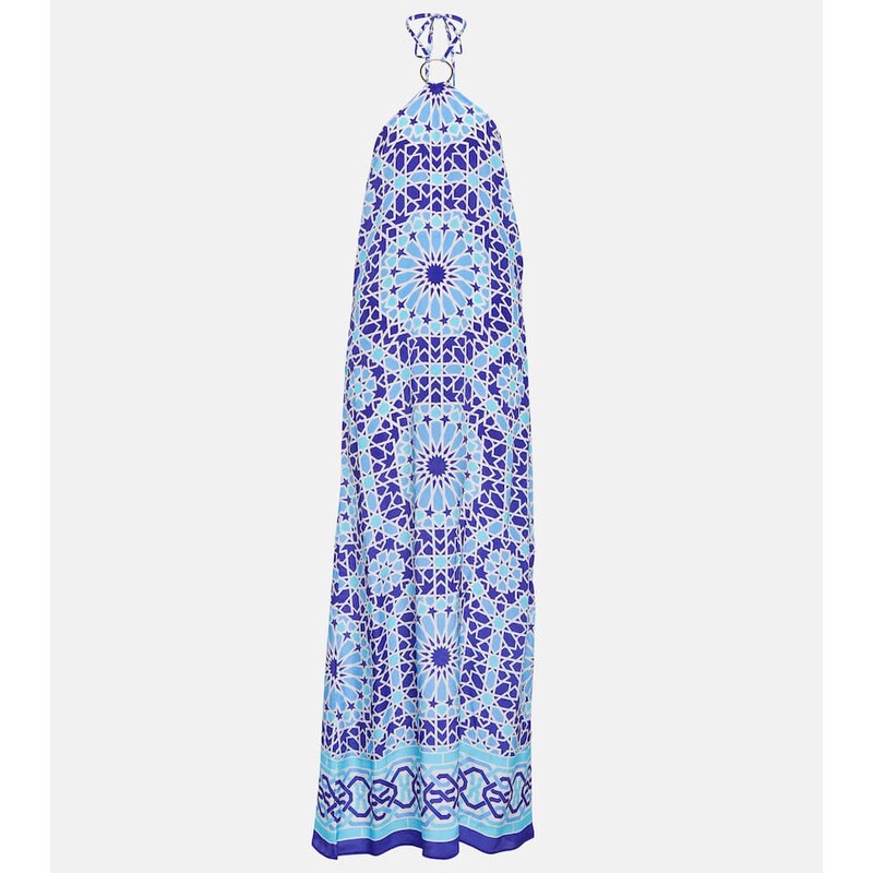 Alexandra Miro Asher printed halterneck maxi dress
