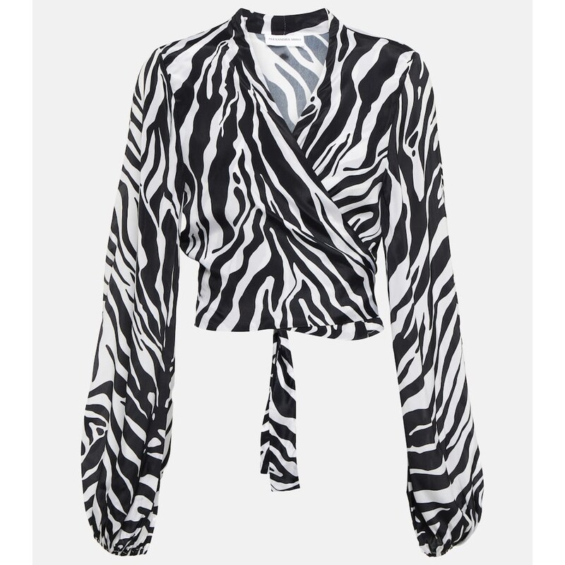 Alexandra Miro Tabitha zebra-print crop top