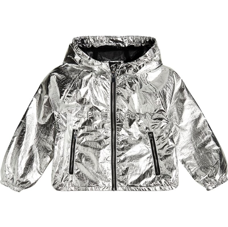 Givenchy Kids Logo metallic jacket