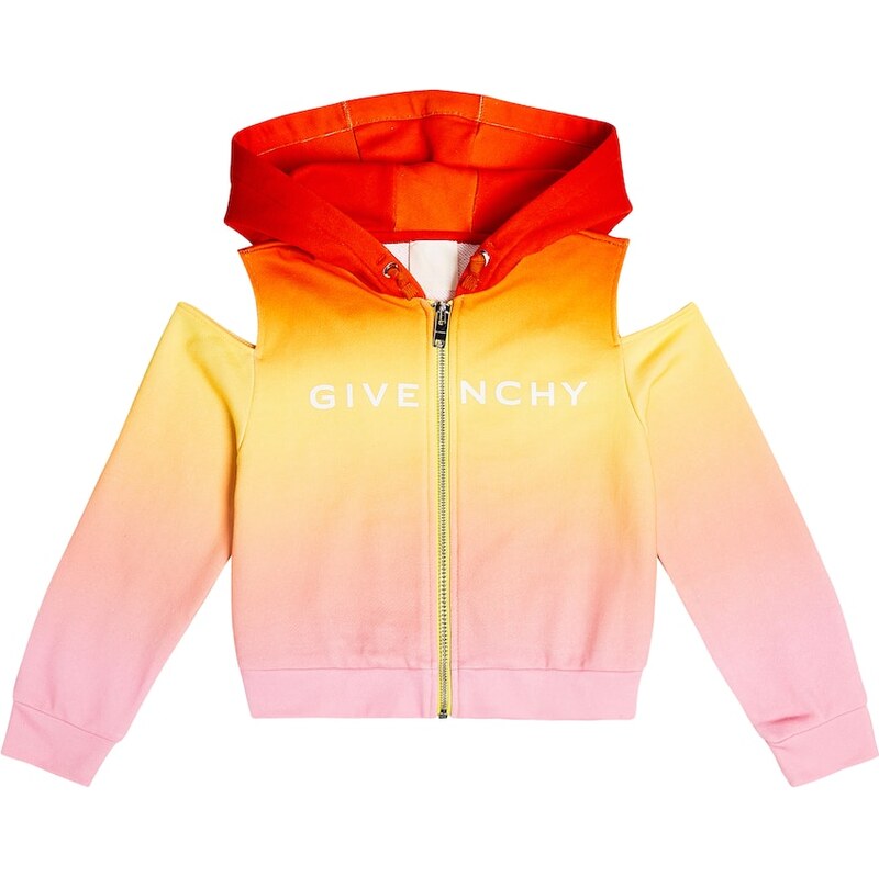 Givenchy Kids Logo ombrÃ cotton jersey hoodie