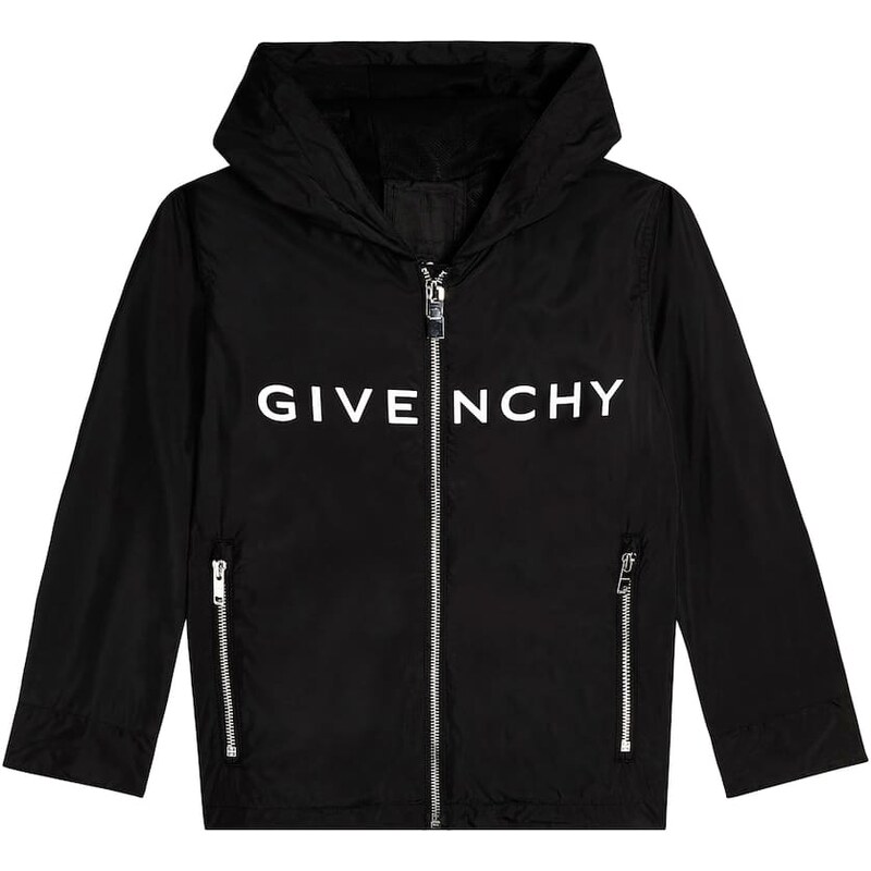 Givenchy Kids Logo technical hooded jacket