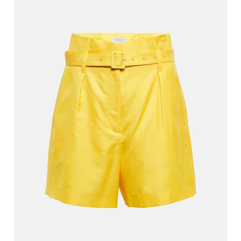 Gabriela Hearst Claudio wool, silk, and linen shorts