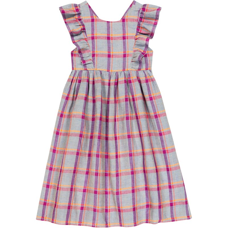 Bonpoint Carole checked linen dress