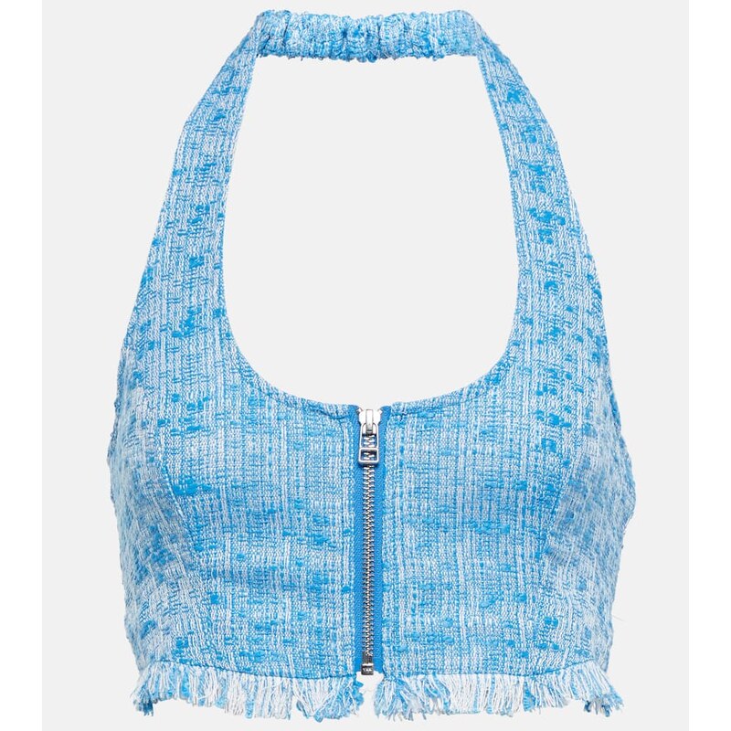 Staud Becca tweed crop top