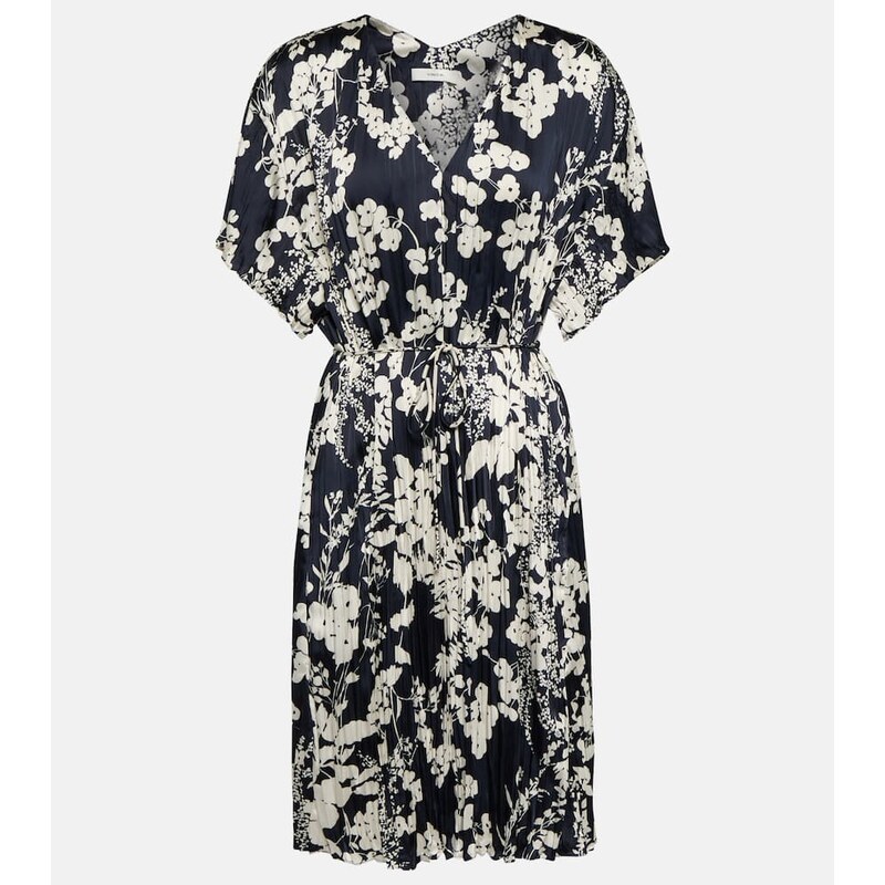 Vince V-neck floral belted minidress