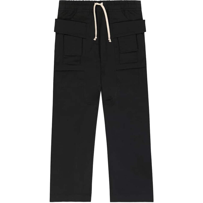 Rick Owens Kids Wide-leg cotton cargo pants