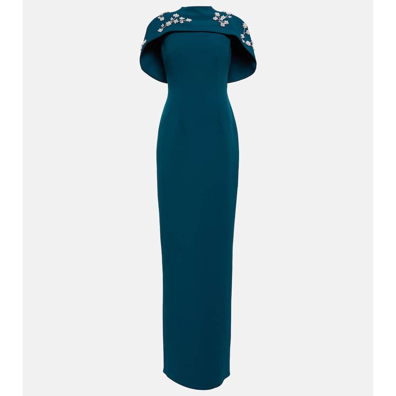 Safiyaa Embellished crÃªpe gown