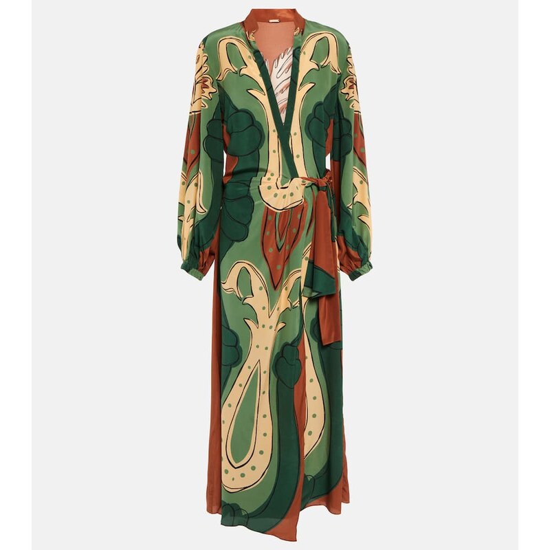 Johanna Ortiz Printed maxi wrap dress