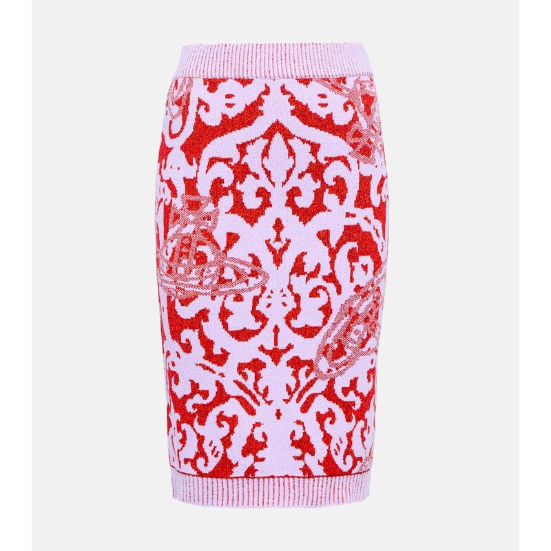 Vivienne Westwood Iron Orb jacquard midi skirt
