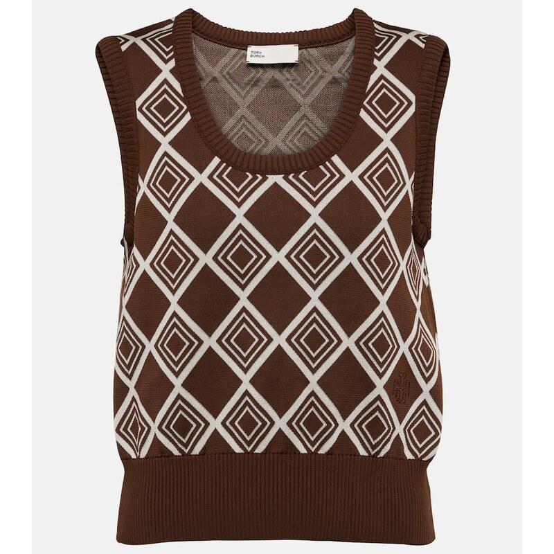 Tory Sport Jacquard vest