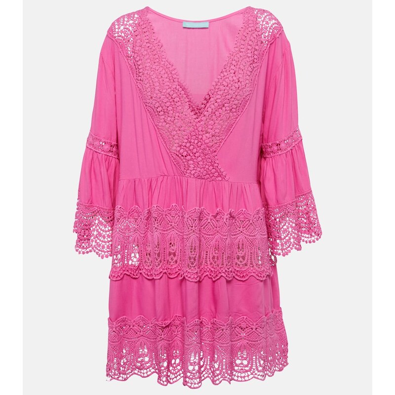 Melissa Odabash Vanessa embroidered cotton mini dress