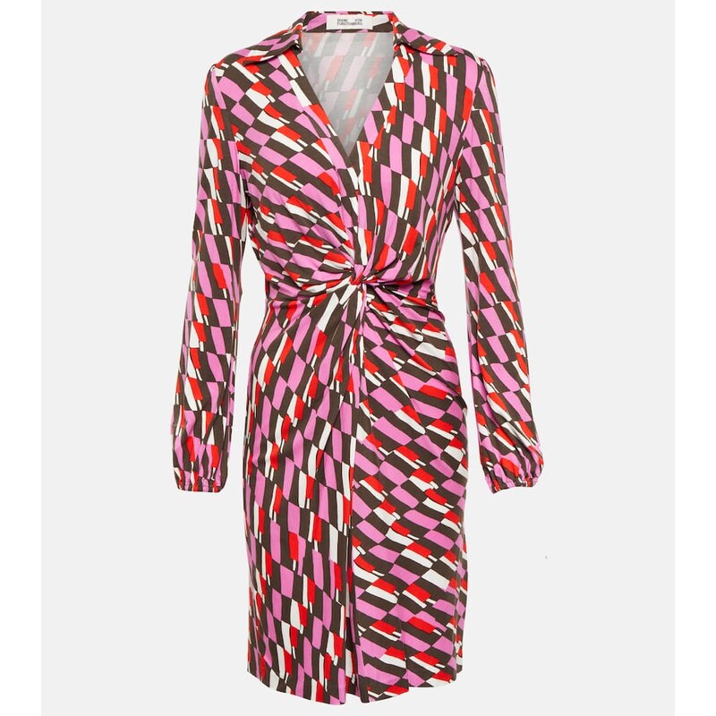 Diane von Furstenberg Printed wrap minidress