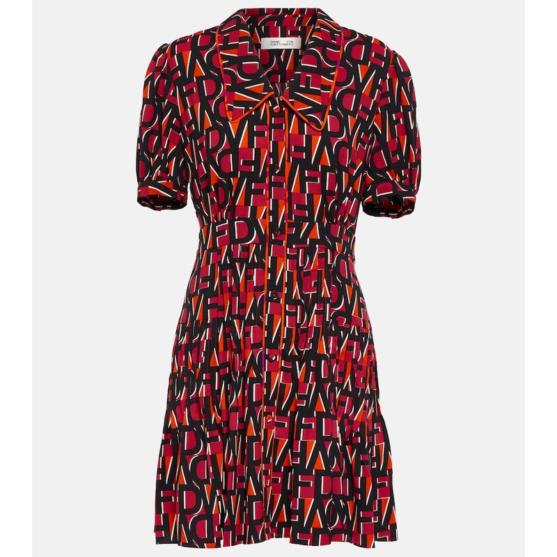 Diane von Furstenberg Darius logo minidress