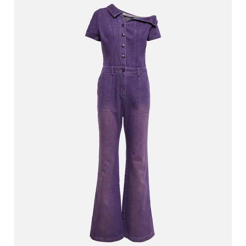 Didu One-shoulder denim jumpsuit