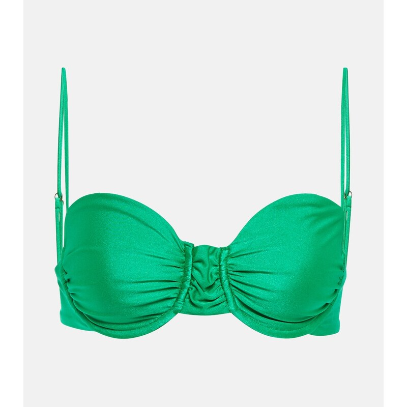 Jade Swim Mia ruched bikini top