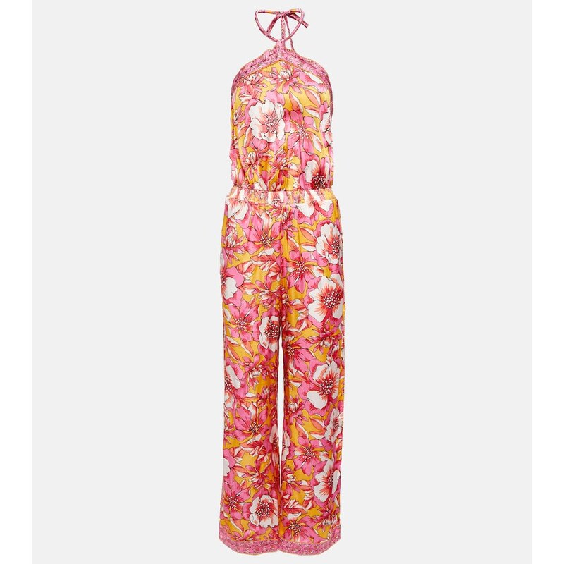 Poupette St Barth Isabelle printed halterneck jumpsuit