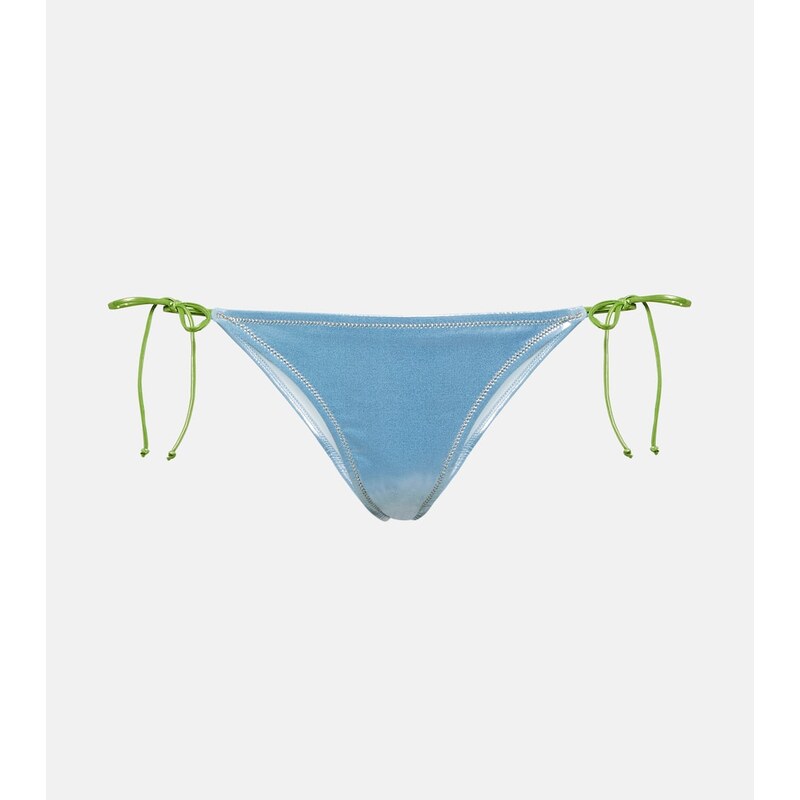 Reina Olga Love Triangle lamÃ bikini bottoms