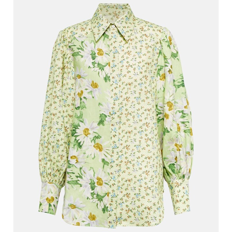 Alémais Astra floral linen shirt
