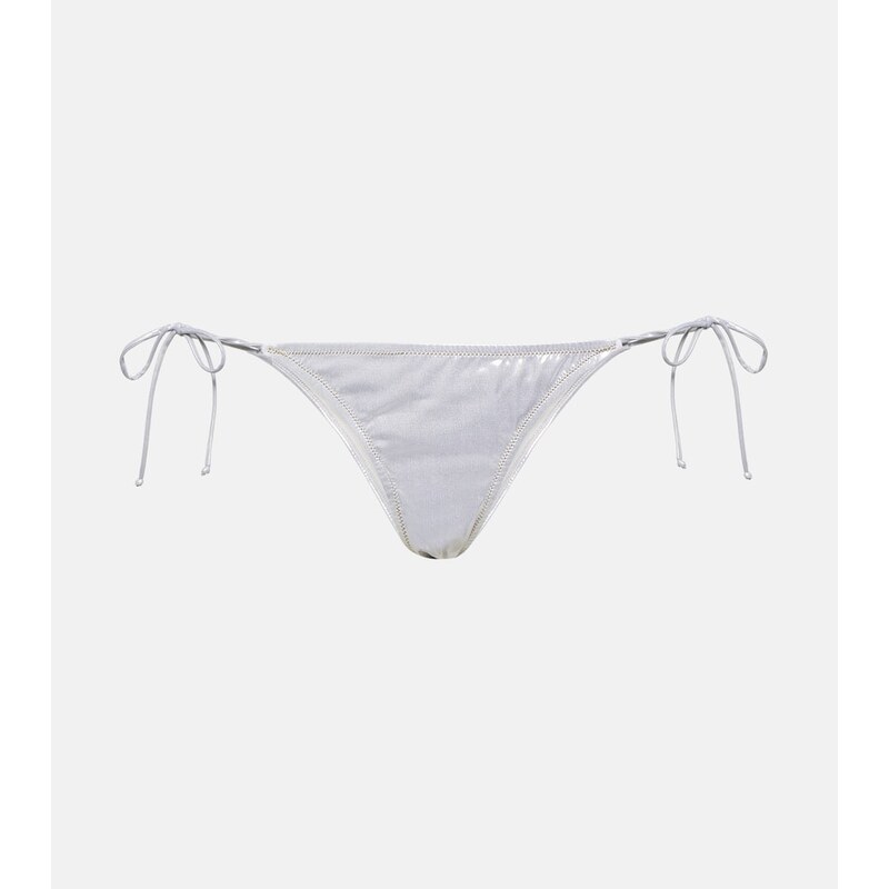 Reina Olga Love Triangle lamÃ bikini bottoms