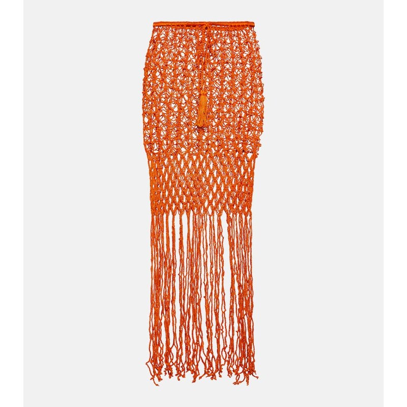 Anna Kosturova Crochet cotton skirt