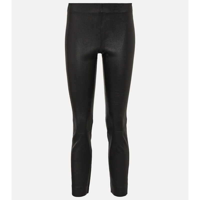 Vince Cropped slim leather pants