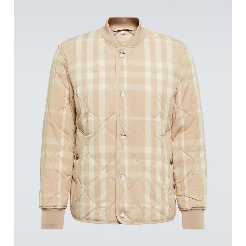 Burberry Checked quilted bomber jacket