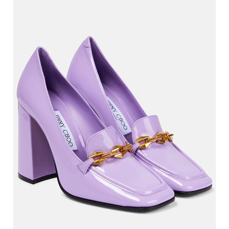 Jimmy Choo Diamond Tilda 100 patent leather pumps