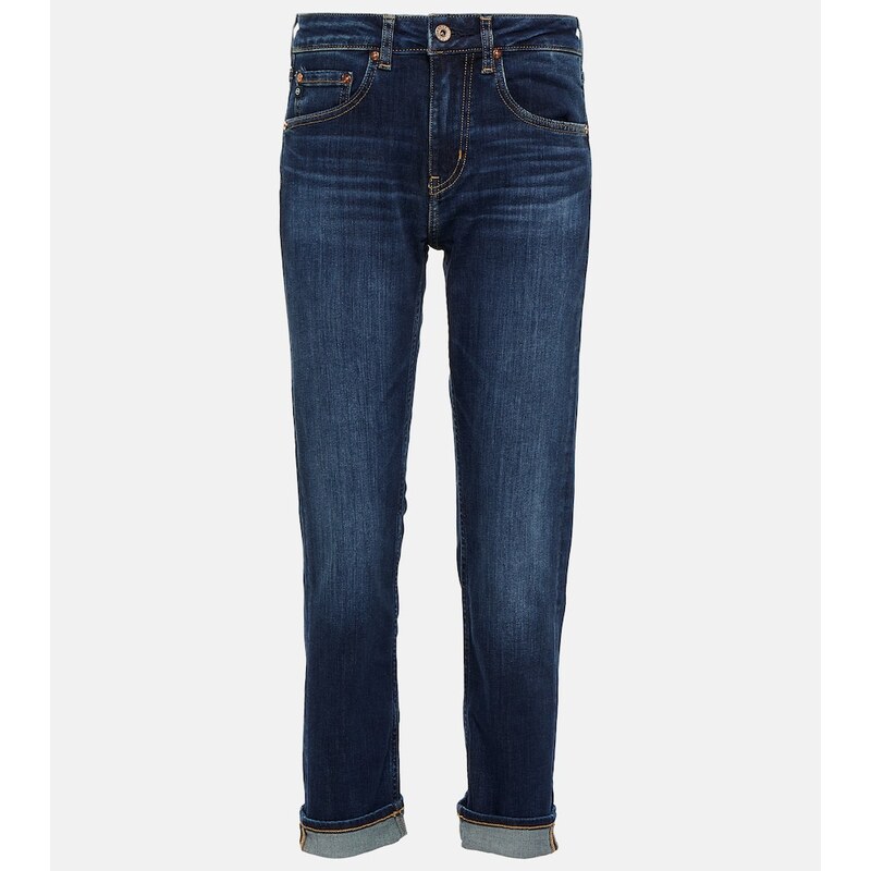 AG Jeans Girlfriend mid-rise slim jeans