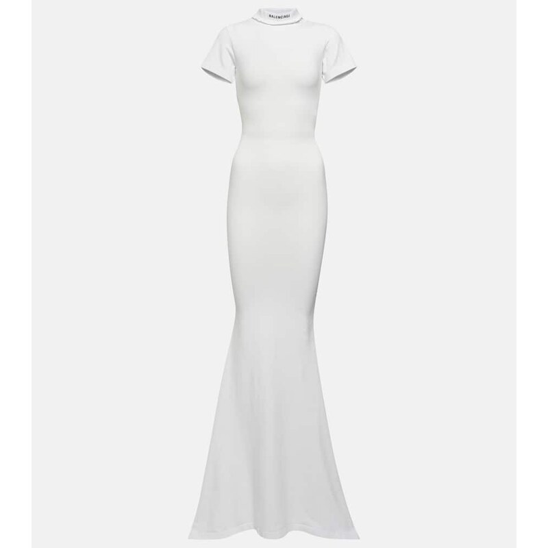 Balenciaga Cotton-blend T-shirt maxi dress