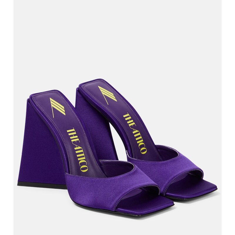 The Attico Devon satin mules