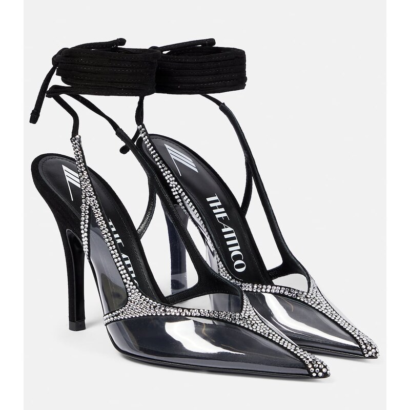 The Attico Venus crystal-embellished pumps