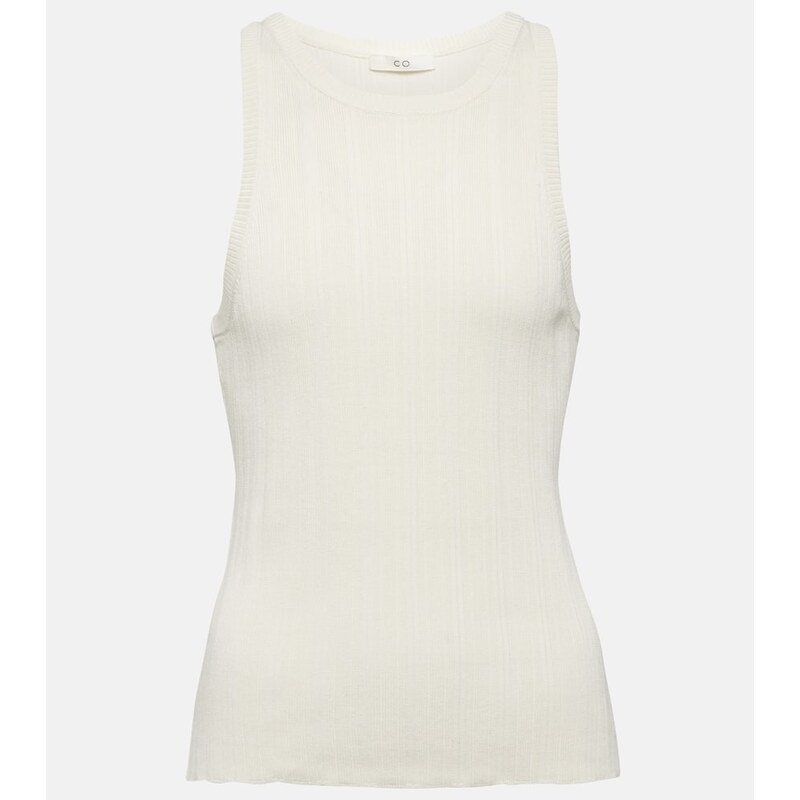 CO Ribbed silk tank top