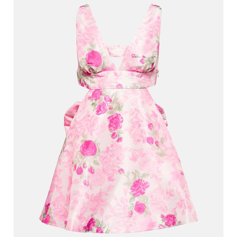 LoveShackFancy Till cutout floral minidress