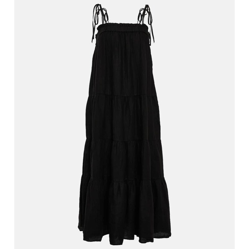 Velvet Charlie tiered linen maxi dress