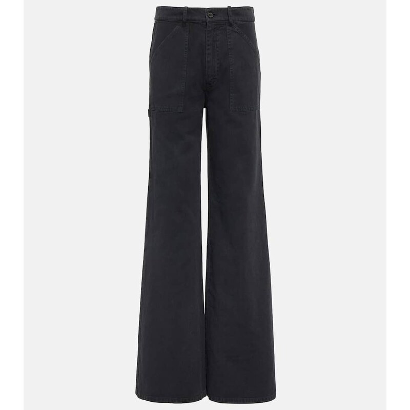 Nili Lotan Quentin twill wide-leg pants