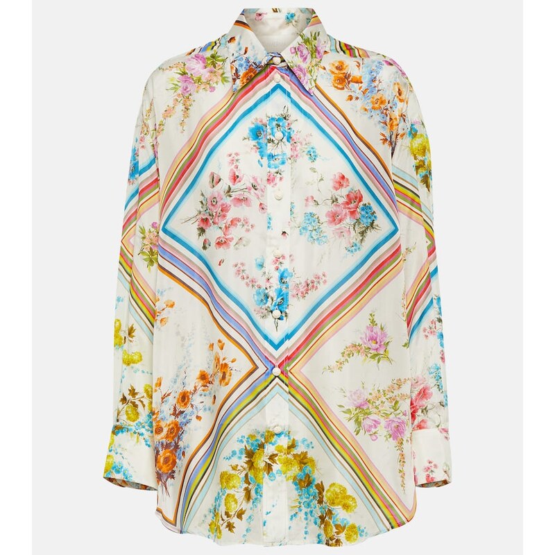 Zimmermann Halcyon floral silk blouse