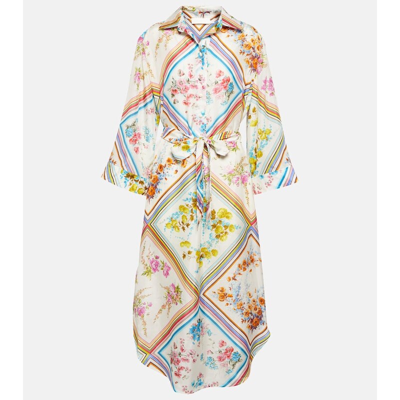 Zimmermann Halcyon floral silk midi dress