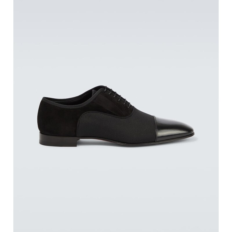 Christian Louboutin Greggo leather-trimmed Oxford shoes