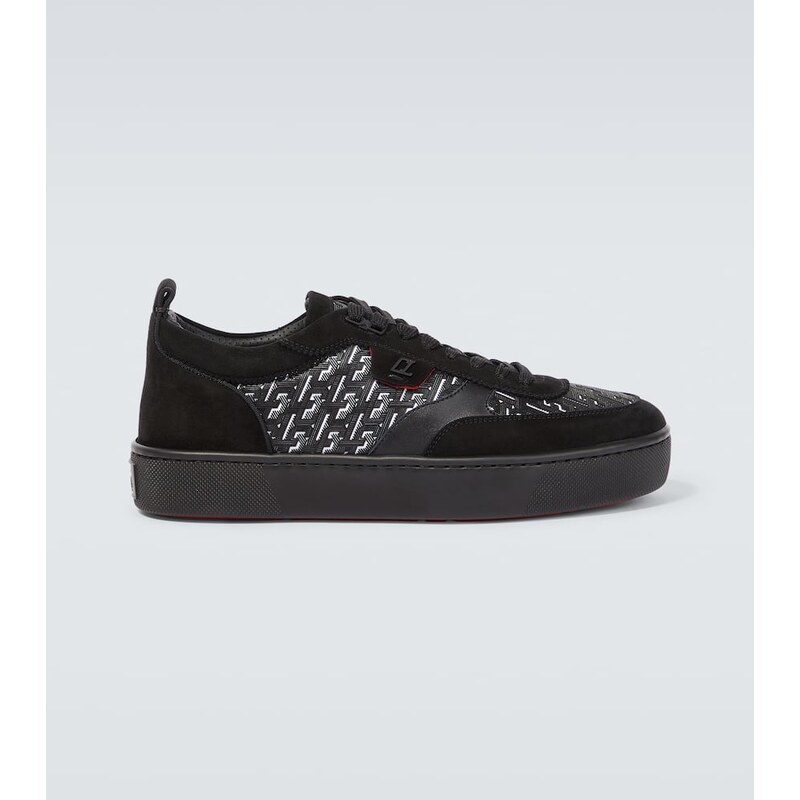 Christian Louboutin Happyrui suede-trimmed sneakers