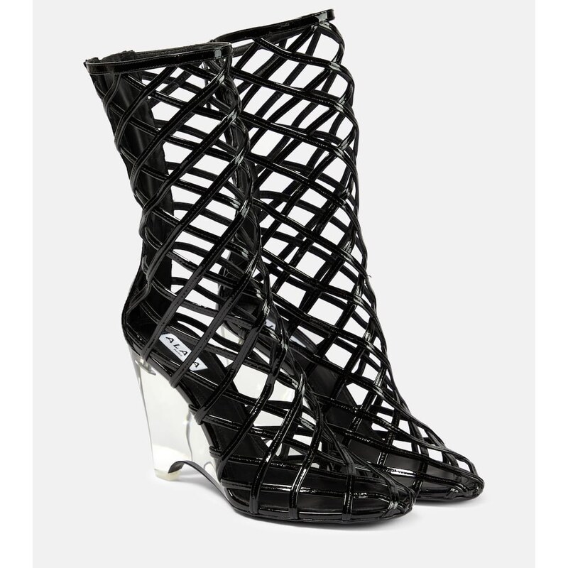 Alaïa Leather wedge ankle boots