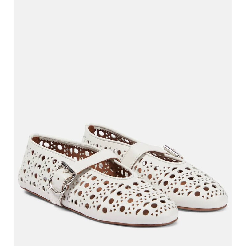 Alaïa Vienne leather ballet flats